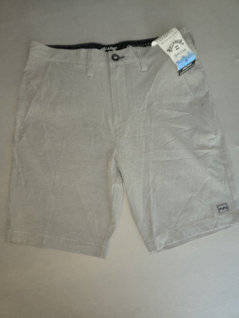 Billabong Men’s Light Gray Flat-Front Shorts